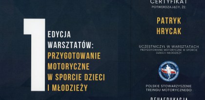 Warsztaty- Przygotowanie motoryczne w sporcie dzieci i młodzieży