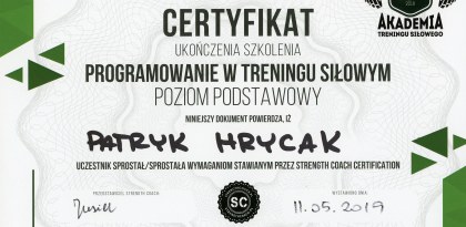 Programowanie w treningu siłowym- poziom początkujący